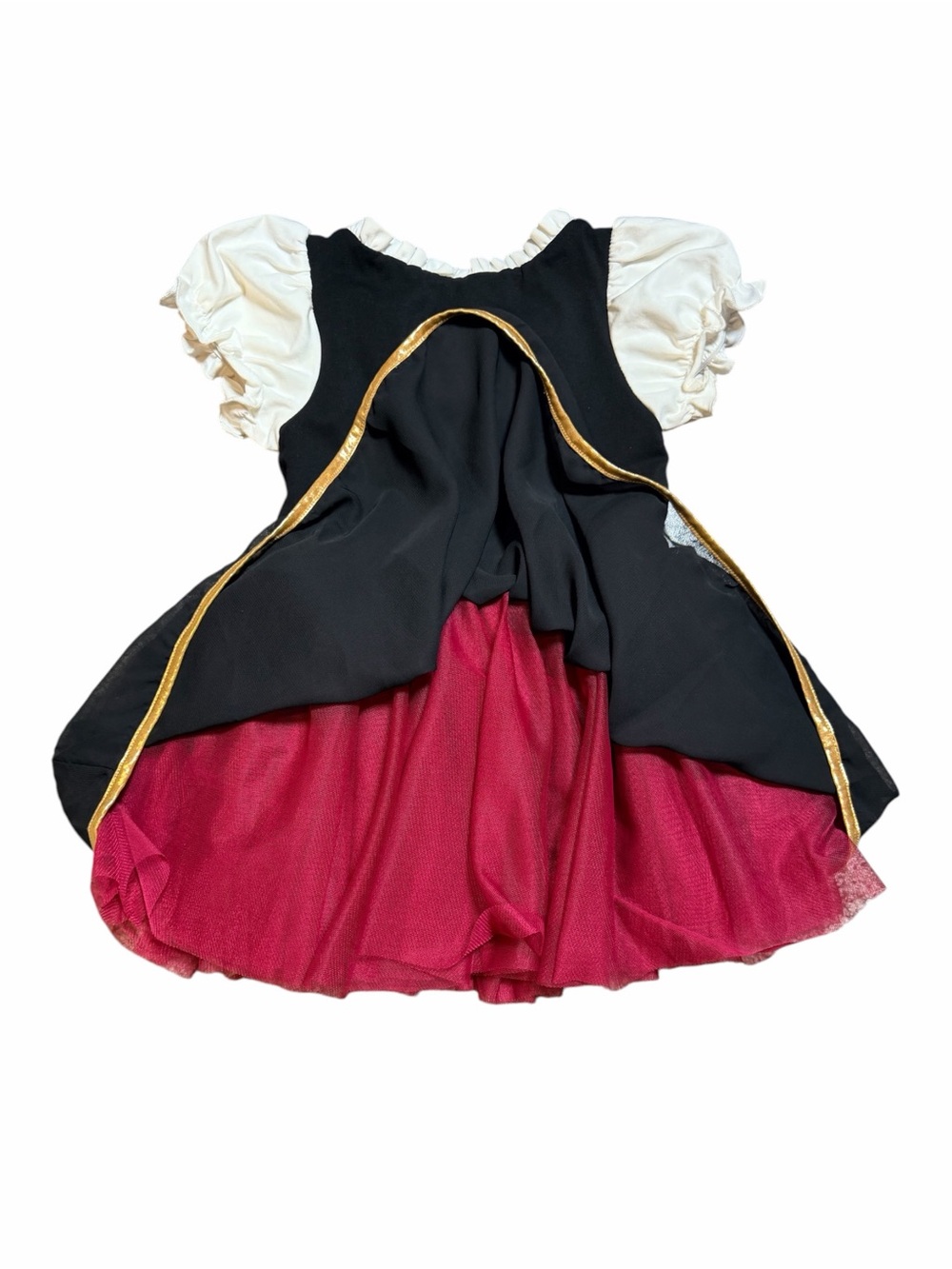 Taylor Joelle Pirate Costume Dress Red Black Gold Skull Size 3 - Picture 5 of 7